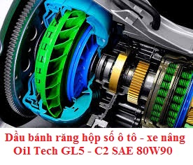 Dầu bánh răng hộp số ô tô - xe nâng Oil Tech GL5 - C2 SAE 80W90