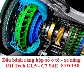 Dầu bánh răng hộp số ô tô - xe nâng Oil Tech GL5 - C2 SAE 85W140