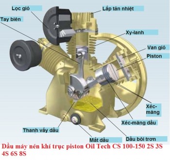 Dầu máy nén khí trục piston Oil Tech CS 100-150 2S 3S 4S 6S 8S